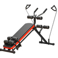 Adjustable Ab Trainer / Sit-Up Bench with Resistance Bands