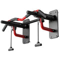 Wall-Mounted Multi-Grip Pull-Up & Dip Station with Resistance Bands