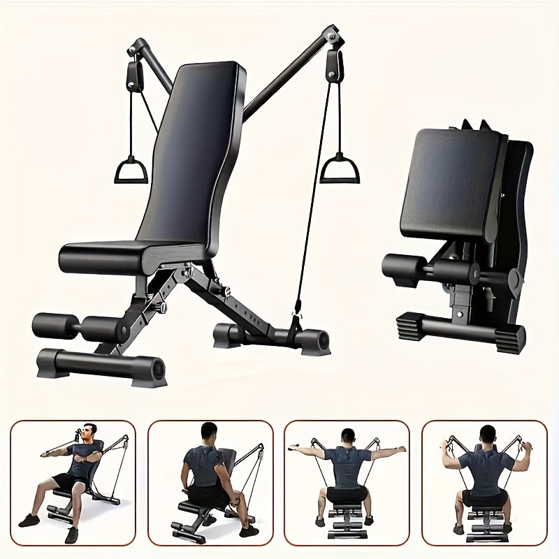 13-in-1 Adjustable Multifunctional Weight Bench with Cable System