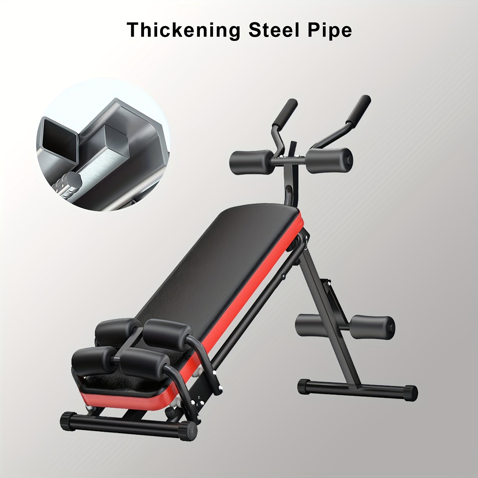 Adjustable Ab Trainer / Sit-Up Bench with Resistance Bands