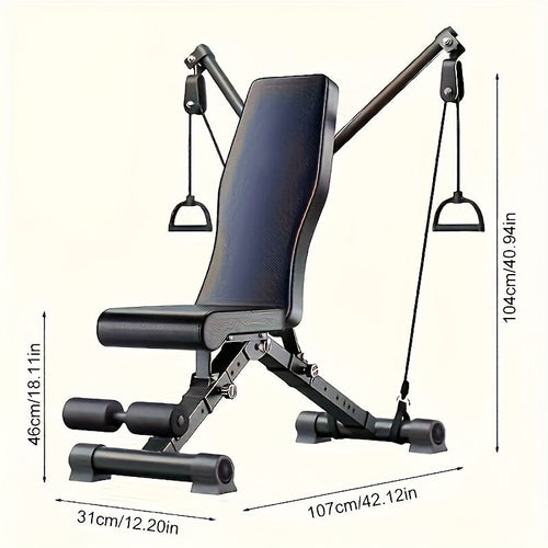 13-in-1 Adjustable Multifunctional Weight Bench with Cable System