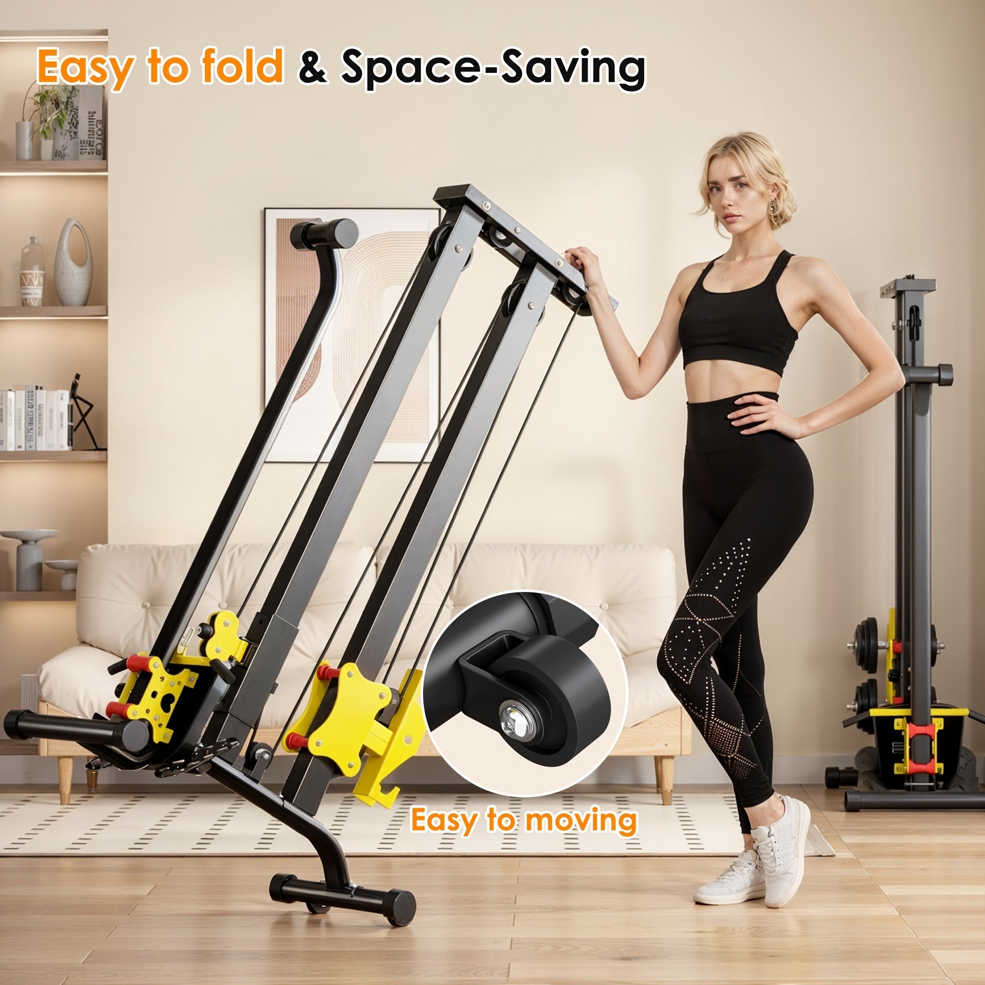 Foldable Multi-Functional Cable Row Machine