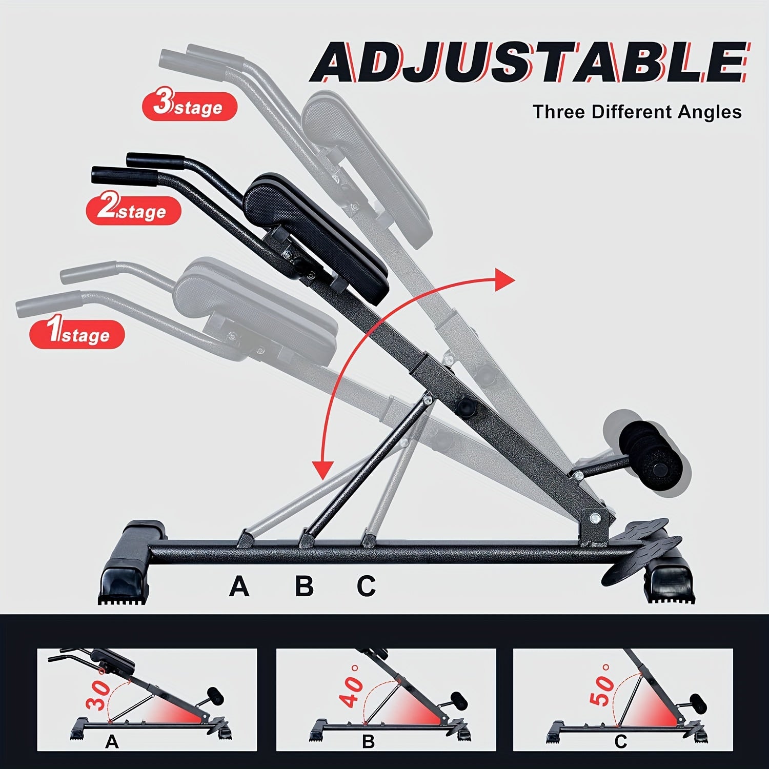 Adjustable Roman Chair / Back Hyperextension Bench