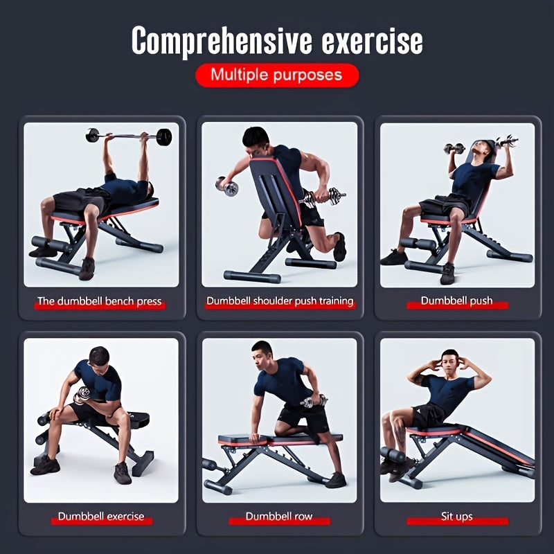 13-in-1 Adjustable Multifunctional Weight Bench with Cable System