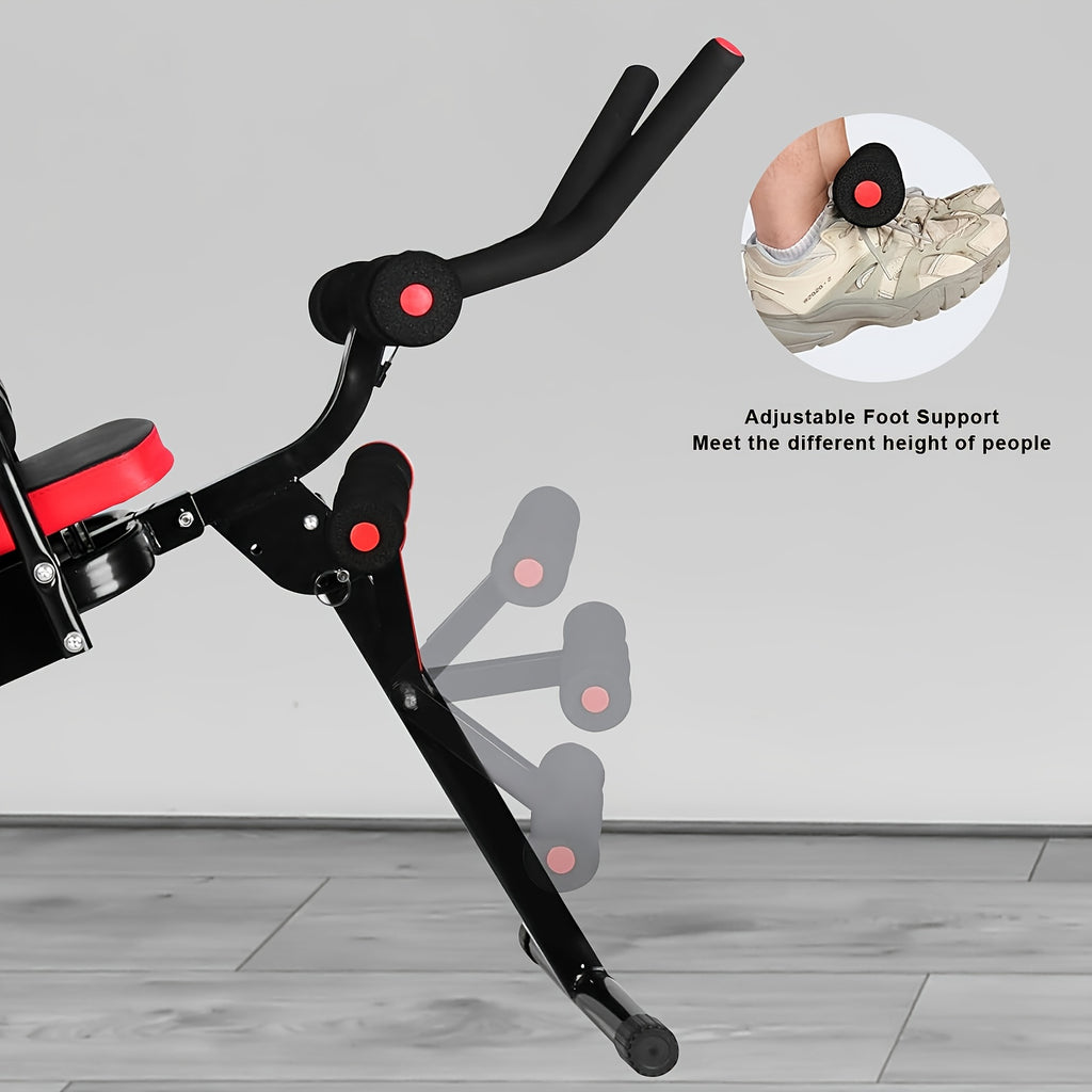 Adjustable Ab Trainer Sit-Up Bench with Resistance Bands