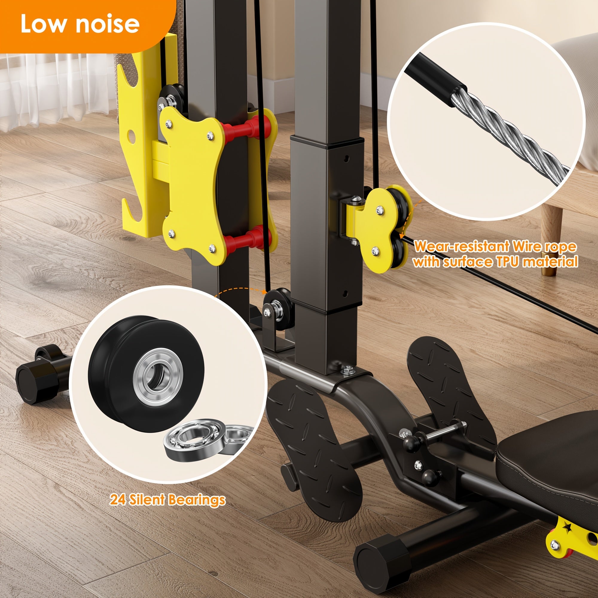 Foldable Multi-Functional Cable Row Machine