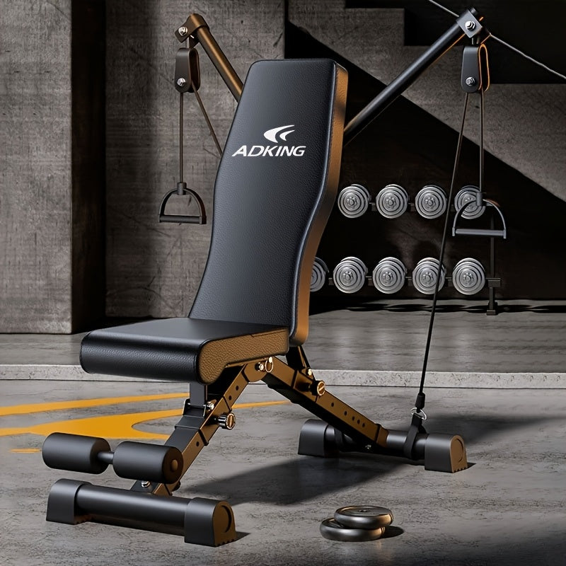 13-in-1 Adjustable Multifunctional Weight Bench with Cable System