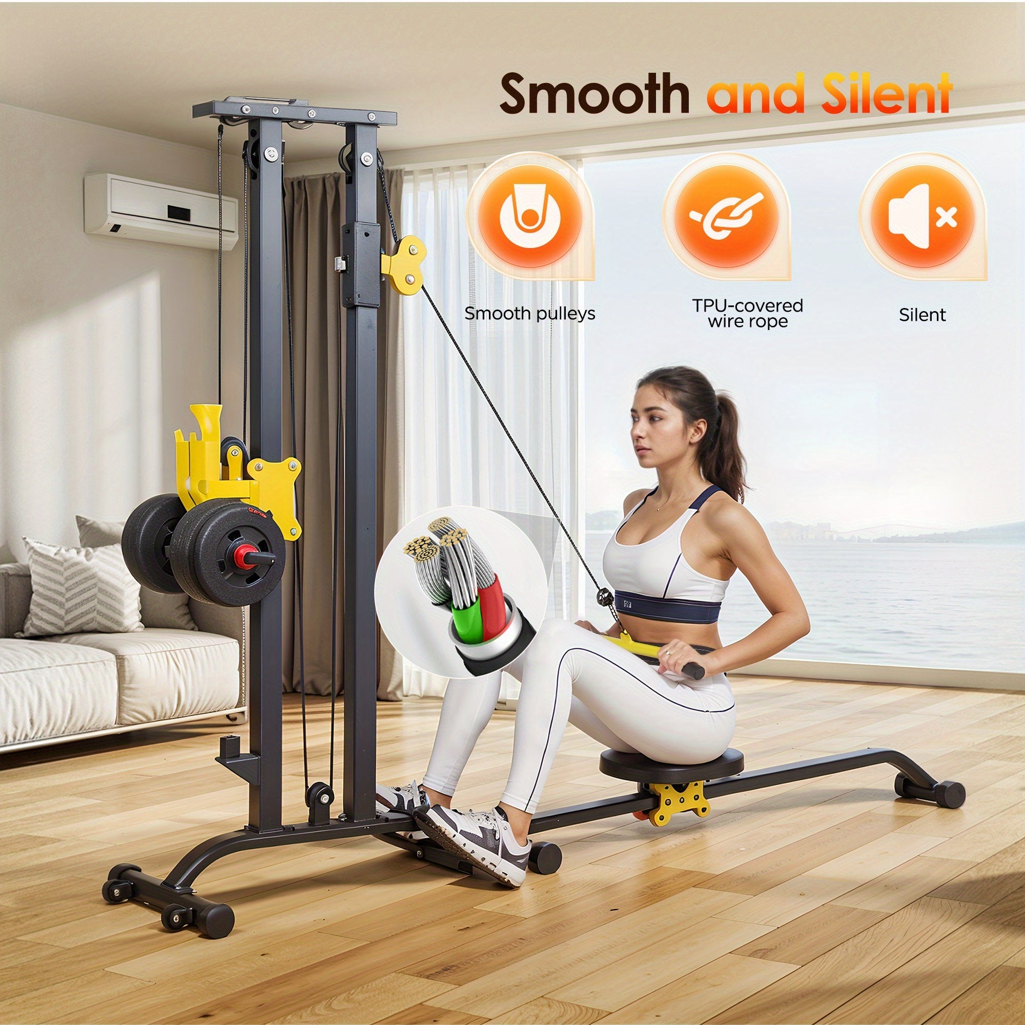 Foldable Cable Row Machine