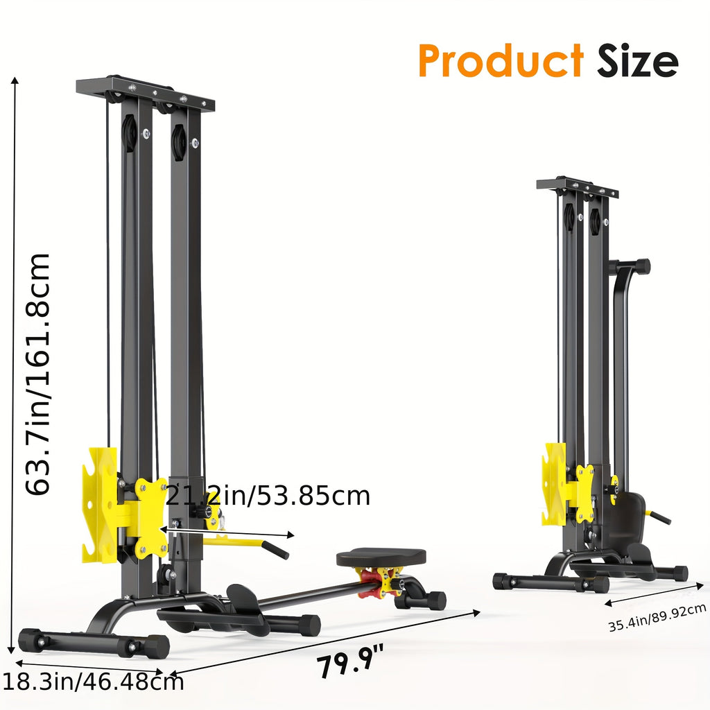 Foldable Multi-Functional Cable Row Machine