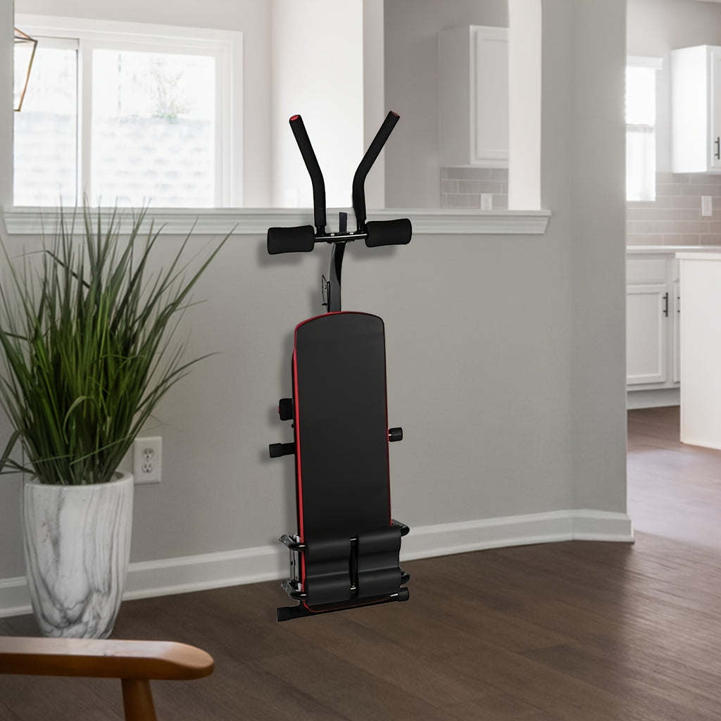 Adjustable Ab Trainer / Sit-Up Bench with Resistance Bands