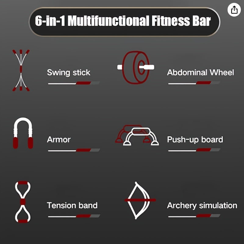 6-in-1 Multifunctional Fitness Bar