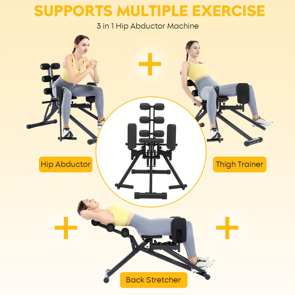 3-in-1 Hip Abductor & Thigh Trainer Machine